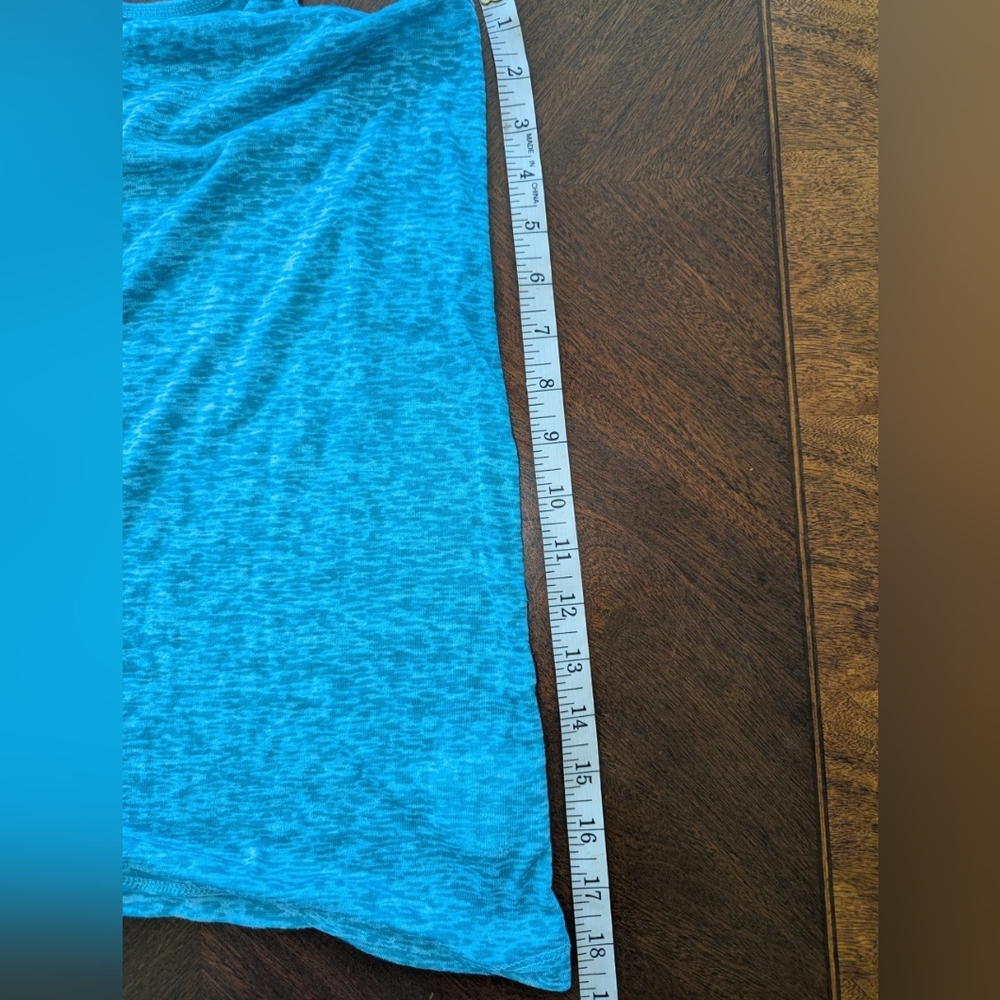Old Navy Active Womens Teal Burnout Heather Racerback Workout Tank Top Size‎ L - Picture 4 of 4